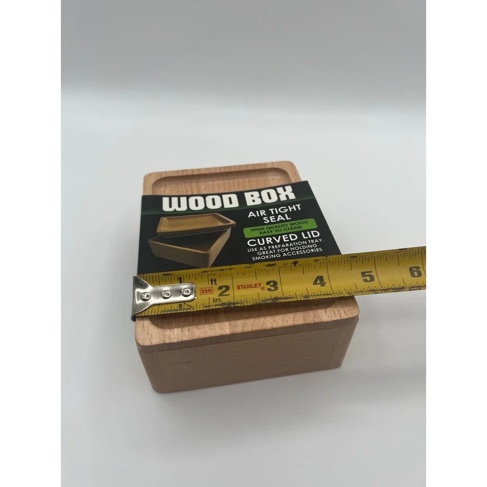 SmokeZilla Wood Box Airtight Seal Curved Lid Preparation Tray Natural Wood 25100